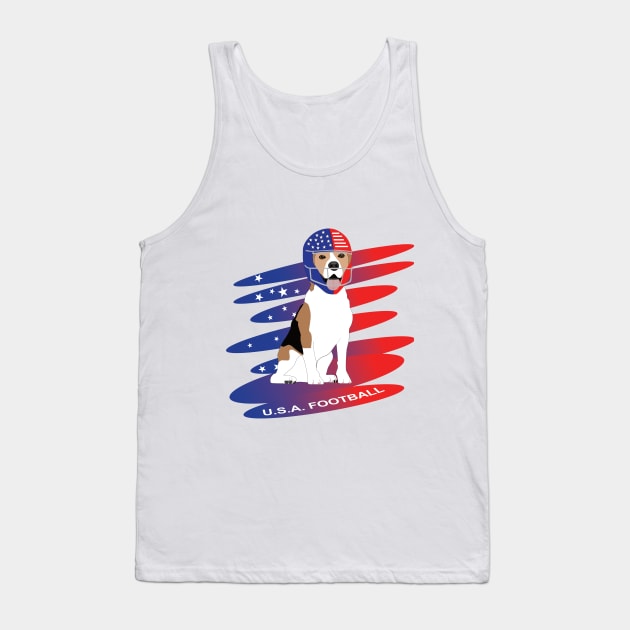 Dog with american football helmet Tank Top by GiCapgraphics